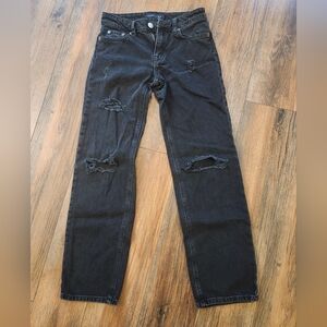Aeropostale Black Low Rise Baggy Jeans - 000 Short
